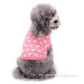 Último suéter de perros de estilo princesa de punto rosa lindo tejido rosa